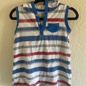 Carter’s Just One You Baby Boy Hooded Romper Striped 9M